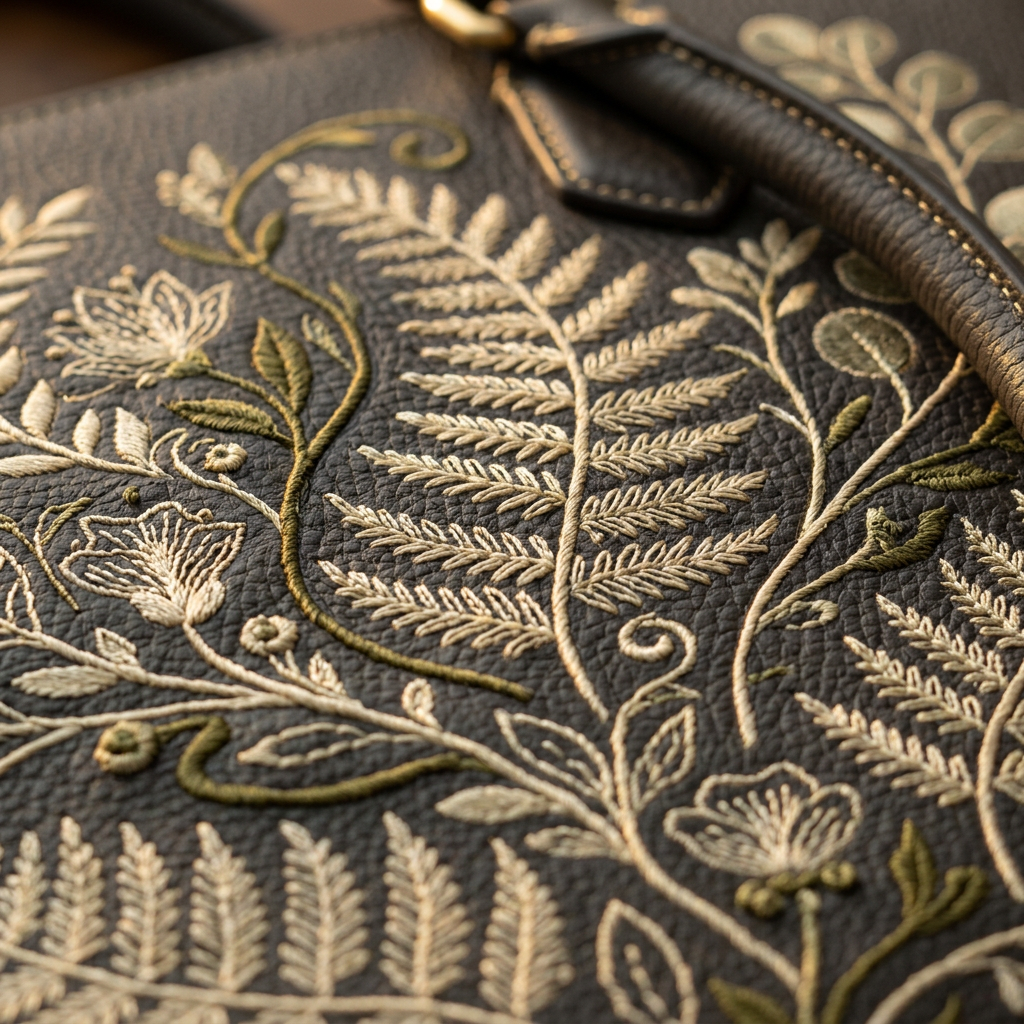 Embroidery detail close-up