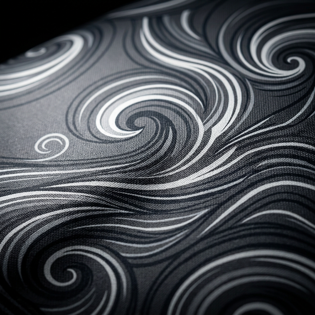 Wave pattern print detail close-up