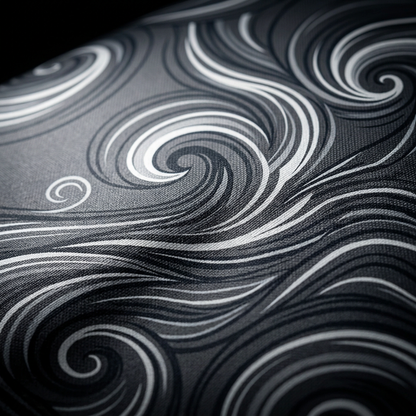 Wave pattern print detail close-up