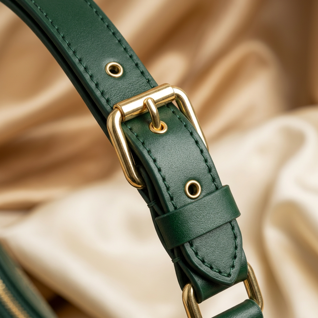 Gold hardware buckle detail