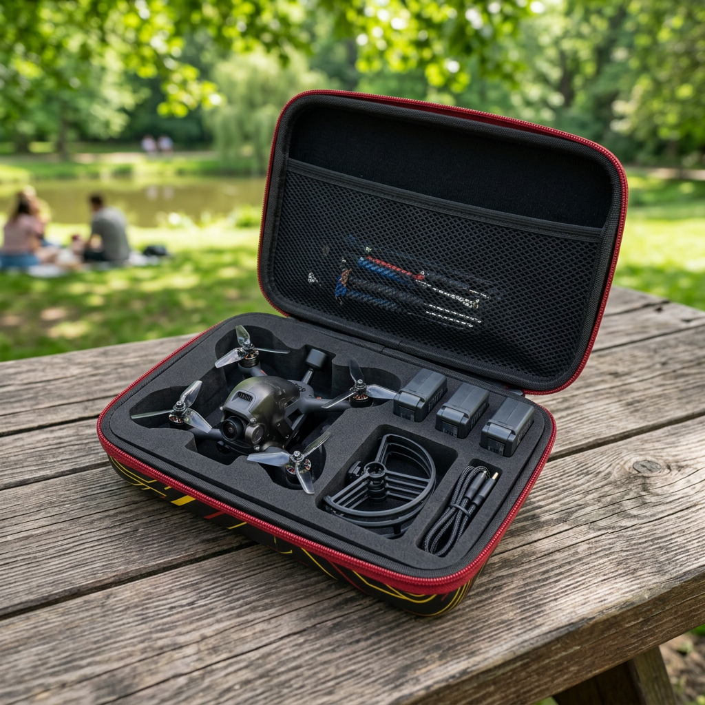 Drone accessories outdoor scene