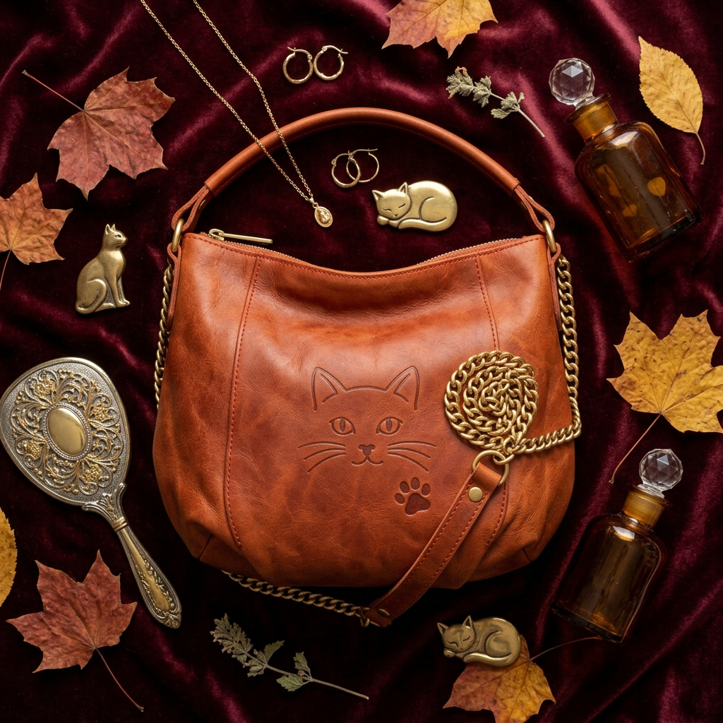 Burgundy velvet flat lay styling
