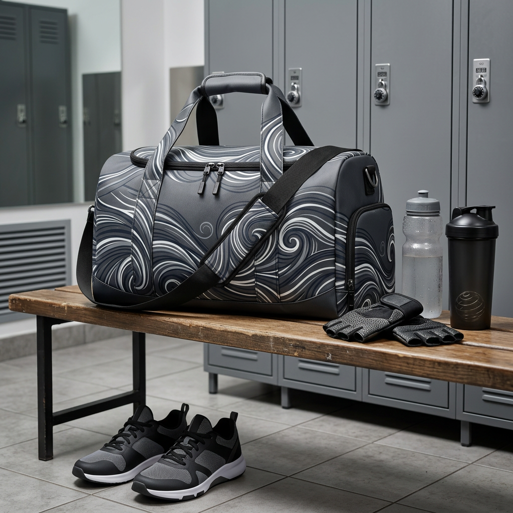 Gym locker room sports scene